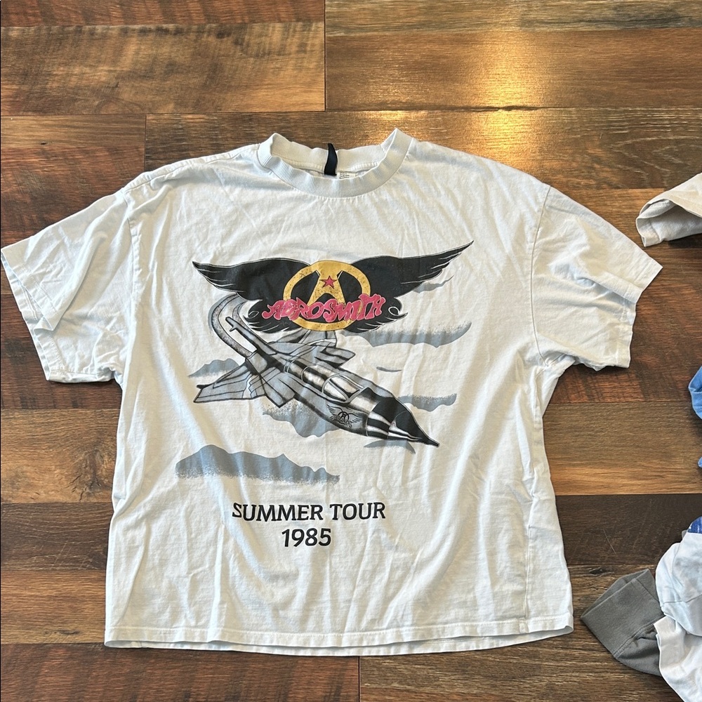 Aerosmith H&M Summer Tour 1985 White Graphic T-Shirt